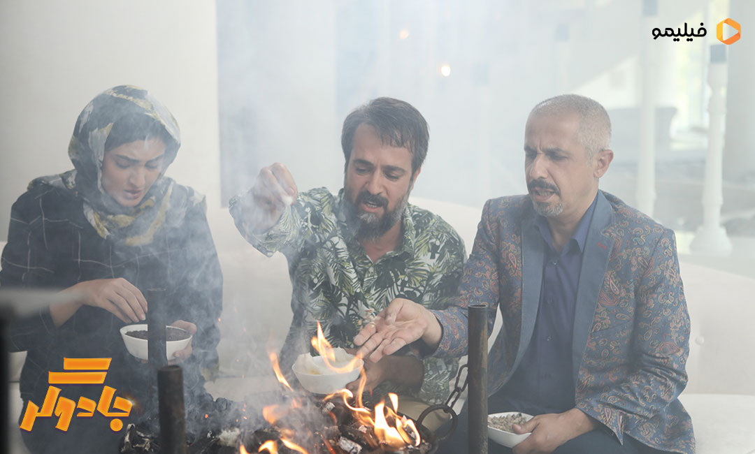 احمد مهرانفر، جواد رضویان و مریم مومن در سریال جادوگر