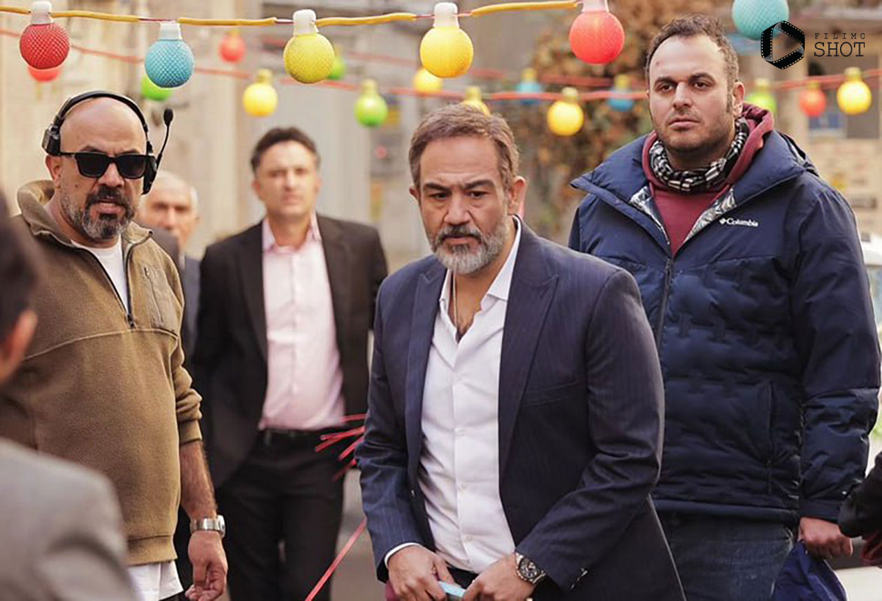 محمدحسین مهدویان و مهران غفوریان در پشت صحنه فصل سوم سریال زخم کاری 
