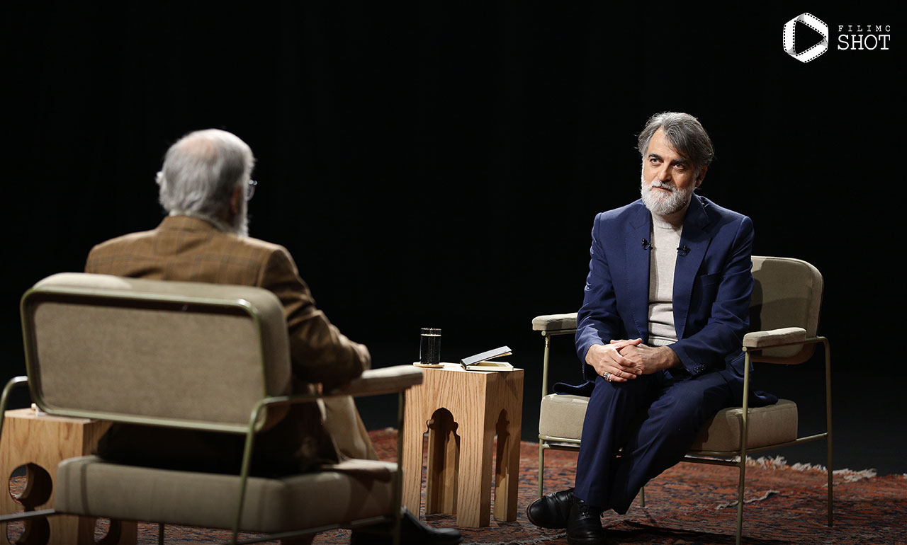 علی درستکار و دکتر سید علی موسوی گرمارودی در برنامه سپنج 
